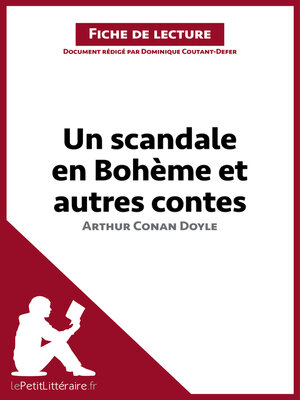 cover image of Un scandale en Bohème et autres contes d'Arthur Conan Doyle (Fiche de lecture)